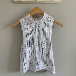 Cute Knit half open back top